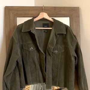 Green cropped jacket